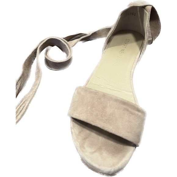 stuart weitzman corbata wrap around ankle nude sandals 7 - Picture 4 of 7